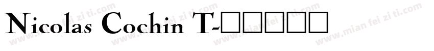Nicolas Cochin T字体转换